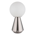 Globo - LED Aptumšojama skārienvadāma āra galda lampa LED/1,5W/5V 3000/4500/6500K 1800 mAh IP41 matēts hroms