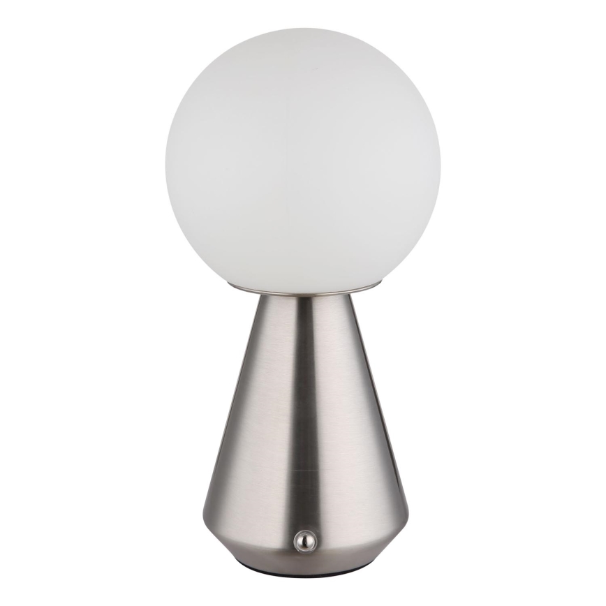 Globo - LED Aptumšojama skārienvadāma āra galda lampa LED/1,5W/5V 3000/4500/6500K 1800 mAh IP41 matēts hroms