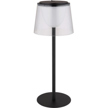 Globo - LED Aptumšojama skārienvadāma āra galda lampa LED/1,8W/5V IP44 1800 mAh melna/caurspīdīga