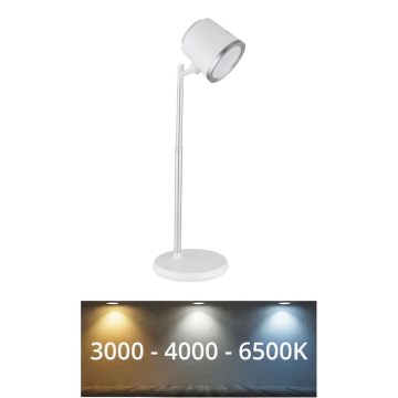 Globo - LED Aptumšojama skārienvadāma galda lampa 4in1 LED/6W/3,7V 3000K/4000K/6500K 1500 mAh USB balta