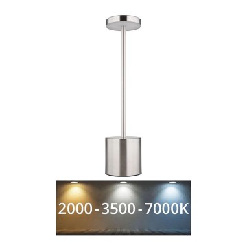 Globo - LED Aptumšojama skārienvadāma galda lampa LED/1,2W/3,7V 2000K/3500K/7000K 1200 mAh USB matēts hroms