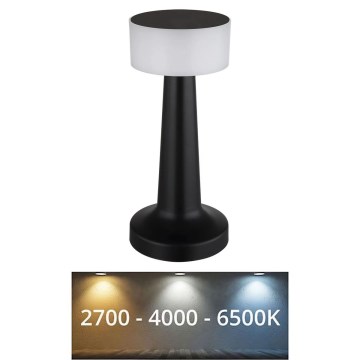 Globo - LED Aptumšojama skārienvadāma galda lampa LED/1W/3,7V 2700K/4000K/6500K 800 mAh USB melna