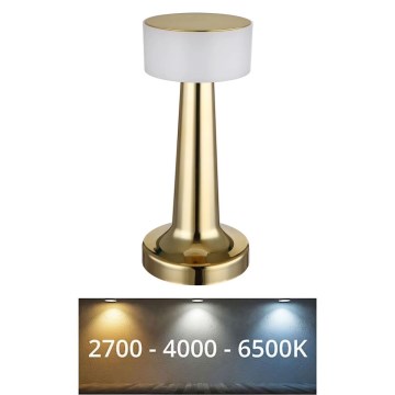 Globo - LED Aptumšojama skārienvadāma galda lampa LED/1W/3,7V 2700K/4000K/6500K 800 mAh USB zelta