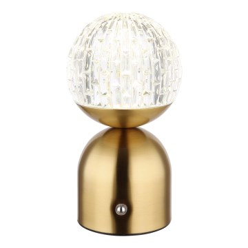 Globo - LED Aptumšojama skārienvadāma galda lampa LED/2,5W/3,7V 2700/4000/6500K 1800 mAh USB misiņš