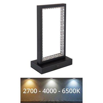 Globo - LED Aptumšojama skārienvadāma galda lampa LED/3W/3,7V 2700K/4000K/6500K 1800 mAh USB melna