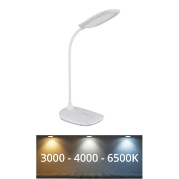 Globo - LED Aptumšojama skārienvadāma galda lampa LED/9W/230V 3000K/4000K/6500K CRI 90 balta