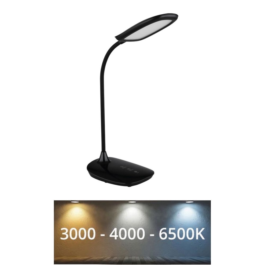 Globo - LED Aptumšojama skārienvadāma galda lampa LED/9W/230V 3000K/4000K/6500K CRI 90 melna