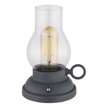 Globo - LED Aptumšojama uzlādējama skārienvadāma galda lampa LED/1W/3,7V 1200 mAh antracīta