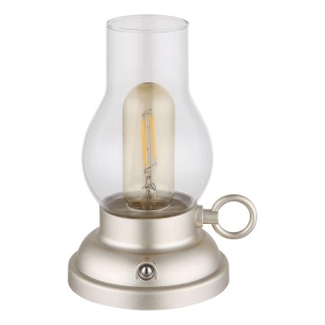 Globo - LED Aptumšojama uzlādējama skārienvadāma galda lampa LED/1W/3,7V 1200 mAh matēts hroms