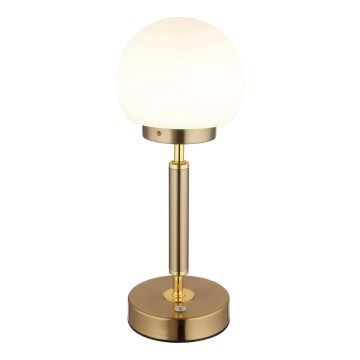 Globo - LED Aptumšojama uzlādējama skārienvadāma galda lampa LED/2,5W/5V 1800mAh 2700/4000/6500K misiņš