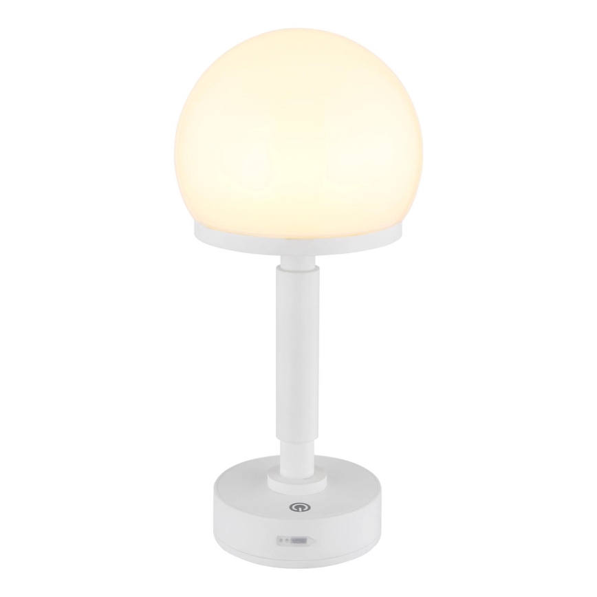 Globo - LED Aptumšojama uzlādējama skārienvadāma galda lampa LED/2,5W/5V 1800mAh 2800K balta