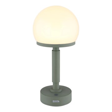 Globo - LED Aptumšojama uzlādējama skārienvadāma galda lampa LED/2,5W/5V 1800mAh 2800K zaļa