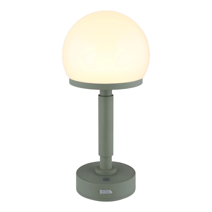 Globo - LED Aptumšojama uzlādējama skārienvadāma galda lampa LED/2,5W/5V 1800mAh 2800K zaļa