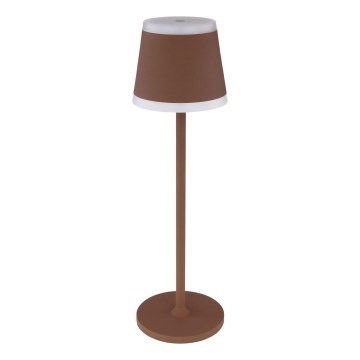 Globo - LED Aptumšojama uzlādējama skārienvadāma galda lampa LED/4,6W/3,7V 3000K 1800mAh brūna IP54