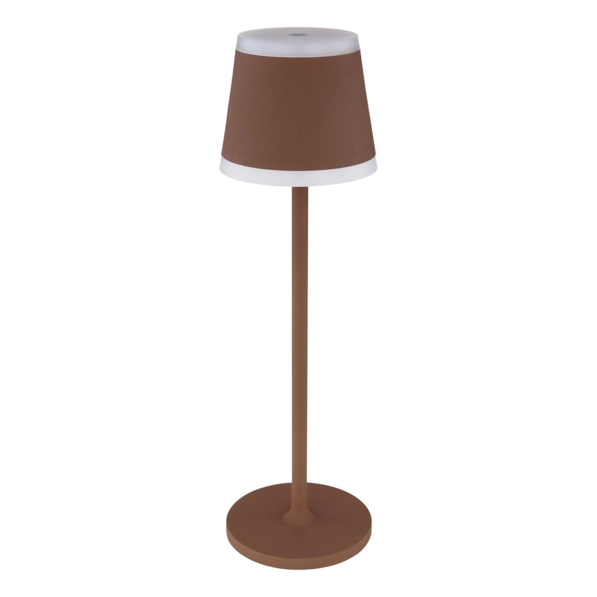 Globo - LED Aptumšojama uzlādējama skārienvadāma galda lampa LED/4,6W/3,7V 3000K 1800mAh brūna IP54