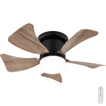 Globo - LED Aptumšojams griestu ventilators LED/10W/230V 3000-6500K brūna + tālvadības pults