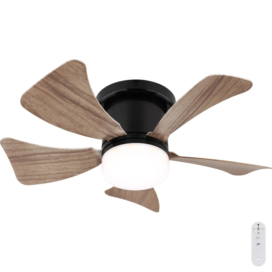 Globo - LED Aptumšojams griestu ventilators LED/10W/230V 3000-6500K brūna + tālvadības pults