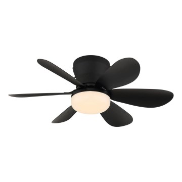 Globo - LED ar regulējamu gaismas spilgtumu griestu ventilators LED/5W/230V 2700-6500K melns + tālvadības pults