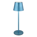 Globo - LED ar taustes vadību un regulējamu spilgtumu, uzlādējama āra galda lampa 3‑vienā LED/3W/5V 3000/4000/5000K IP54 1800 mAh zila