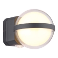 Globo - LED Āra sienas lampa LED/12W/230V IP54 melna