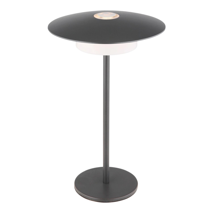 Globo - LED Āra uzlādējama skārienvadāma galda lampa LED/3W/3,7V 1800/2700/3000K IP44 1800 mAh pelēka