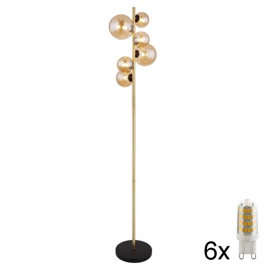 Globo - LED Grīdas stāvlampa 6xG9/3W/230V misiņš