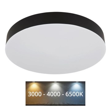 Globo - LED Griestu lampa LED/24W/230V 3000K/4000K/6500K d. 30 cm melna