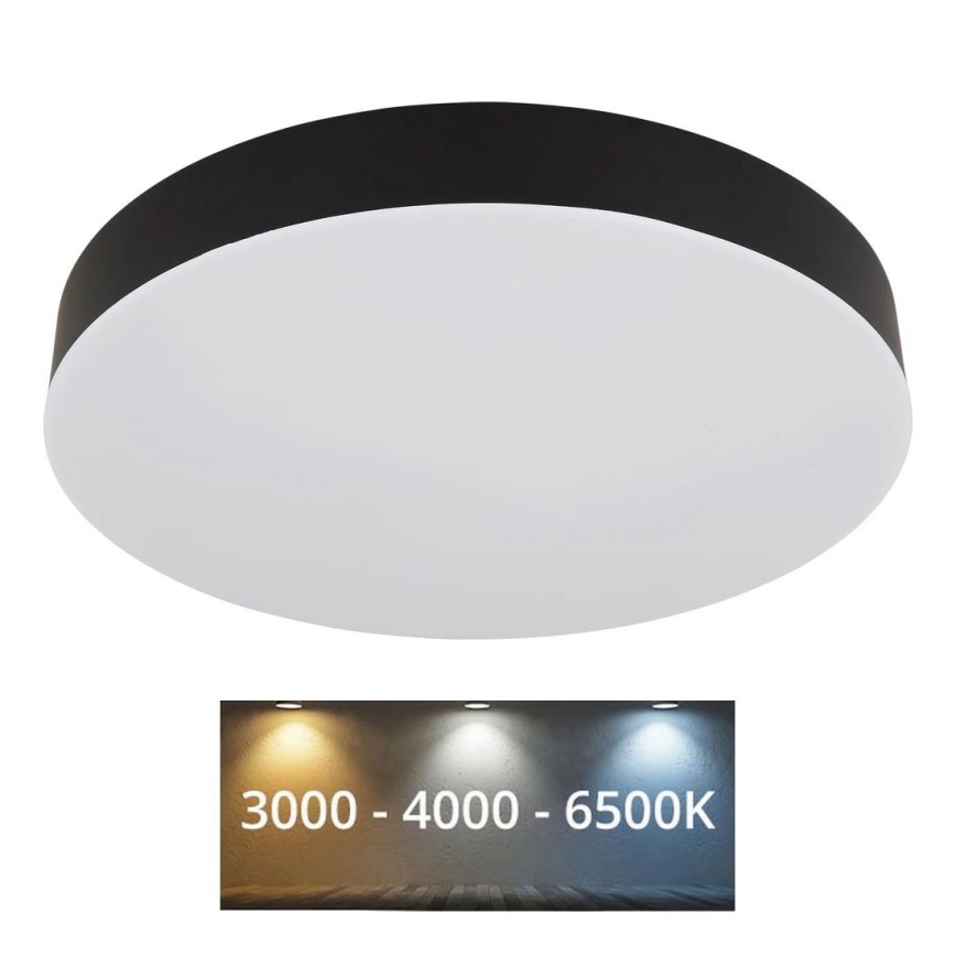 Globo - LED Griestu lampa LED/24W/230V 3000K/4000K/6500K d. 30 cm melna