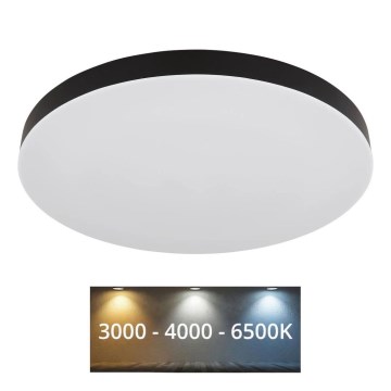 Globo - LED Griestu lampa LED/50W/230V 3000K/4000K/6500K d. 50 cm melna