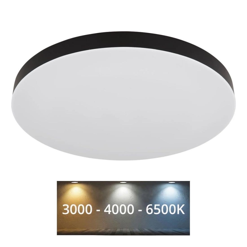 Globo - LED Griestu lampa LED/50W/230V 3000K/4000K/6500K d. 50 cm melna