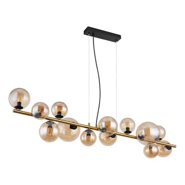 Globo - LED Lustra ar auklu 13xG9/3,5W/230V dūmakains/brūna