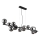 Globo - LED Lustra ar auklu 13xG9/3,5W/230V dūmakains/melna