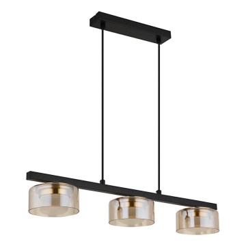 Globo - LED Lustra ar auklu 3xGX53/6W/230V dūmakains/brūna