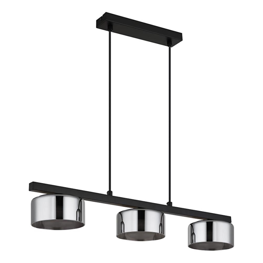 Globo - LED Lustra ar auklu 3xGX53/6W/230V dūmakains/melna