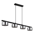 Globo - LED Lustra ar auklu 4xGX53/6W/230V dūmakains/melna