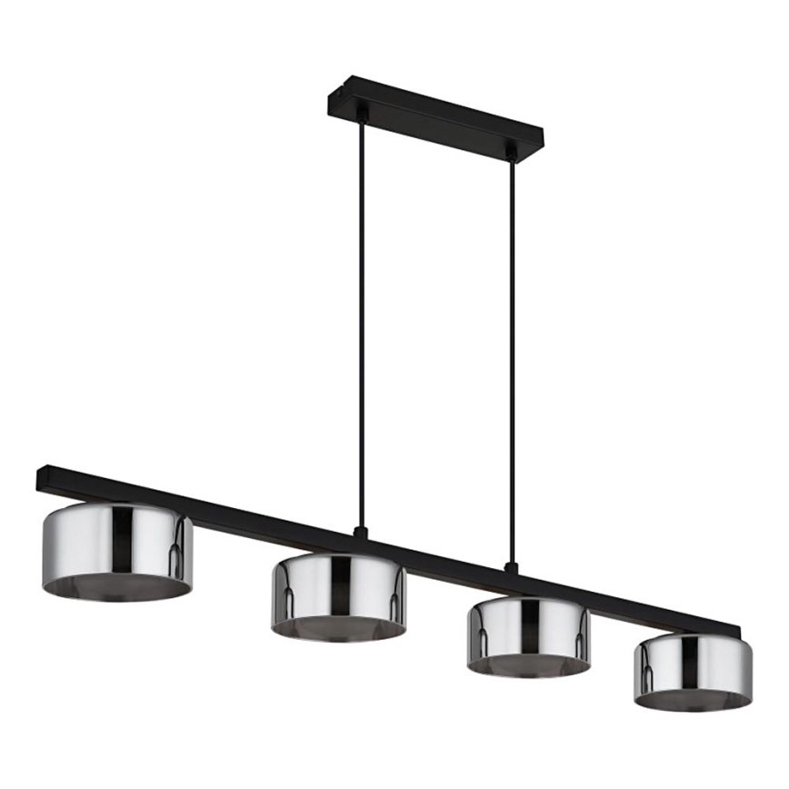 Globo - LED Lustra ar auklu 4xGX53/6W/230V dūmakains/melna