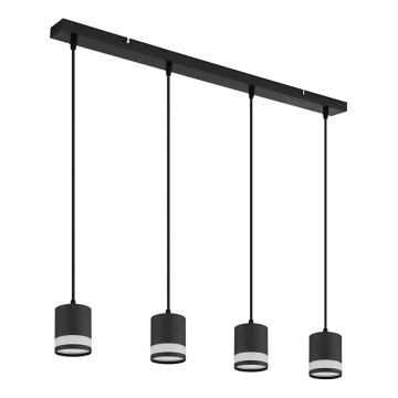 Globo - LED Lustra ar auklu 4xGX53/7W/230V 3000K melna
