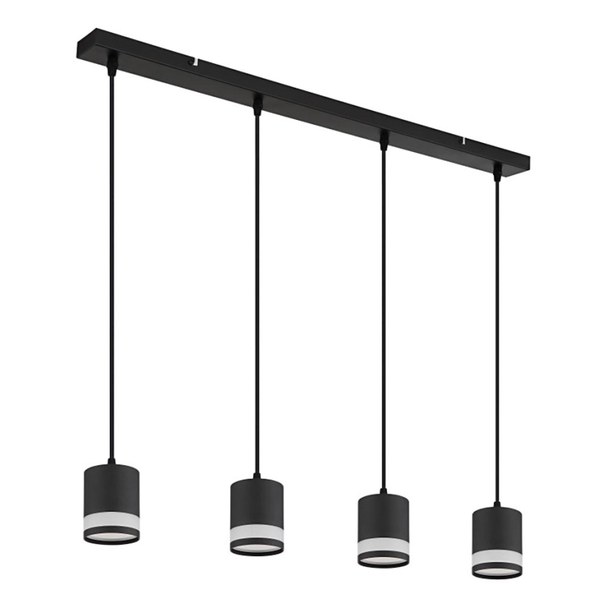 Globo - LED Lustra ar auklu 4xGX53/7W/230V 3000K melna