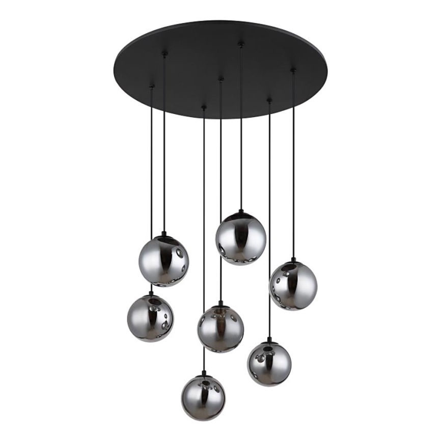 Globo - LED Lustra ar auklu 7xG9/3,5W/230V dūmakains/melna