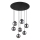 Globo - LED Lustra ar auklu 7xG9/3,5W/230V dūmakains/melna