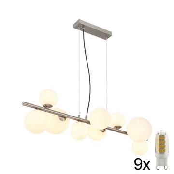 Globo - LED Lustra ar auklu 9xG9/3W/230V matēts hroms
