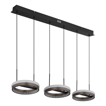 Globo - LED Lustra ar auklu LED/40W/230V 3000/4000/6000K brūna