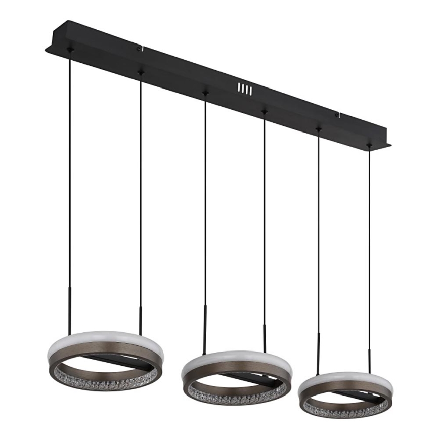 Globo - LED Lustra ar auklu LED/40W/230V 3000/4000/6000K brūna