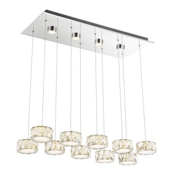 Globo - LED Lustra ar auklu LED/92W/230V 4000K spīdīgi hromēts/caurspīdīga