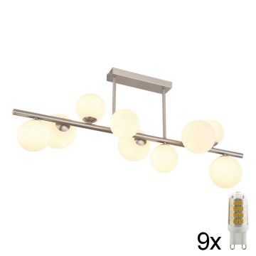 Globo - LED Lustra ar stieni 9xG9/3W/230V matēts hroms