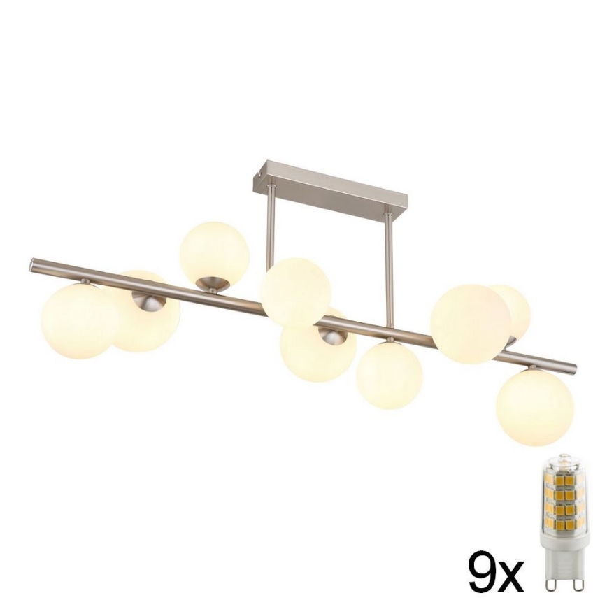 Globo - LED Lustra ar stieni 9xG9/3W/230V matēts hroms