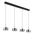 Globo - LED lustra uz troses LED/24W/230V melna/dūmakaina
