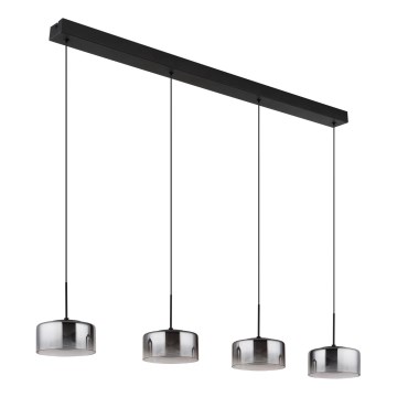 Globo - LED lustra uz troses LED/24W/230V melna/dūmakaina