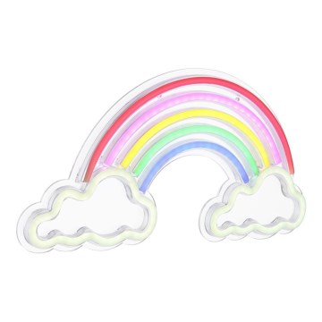 Globo - LED neona sienas dekors LED/3W/USB varavīksne