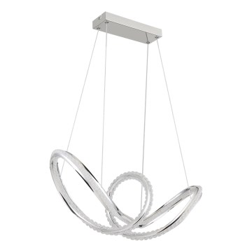 Globo - LED regulējama lustra uz troses LED/45W/230V 2700-6000K spīdīga hroma apdare + tālvadības pults